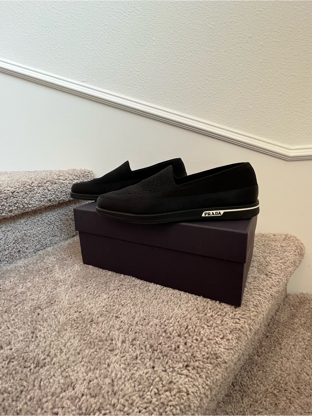 Prada Black Slip-On Loafers